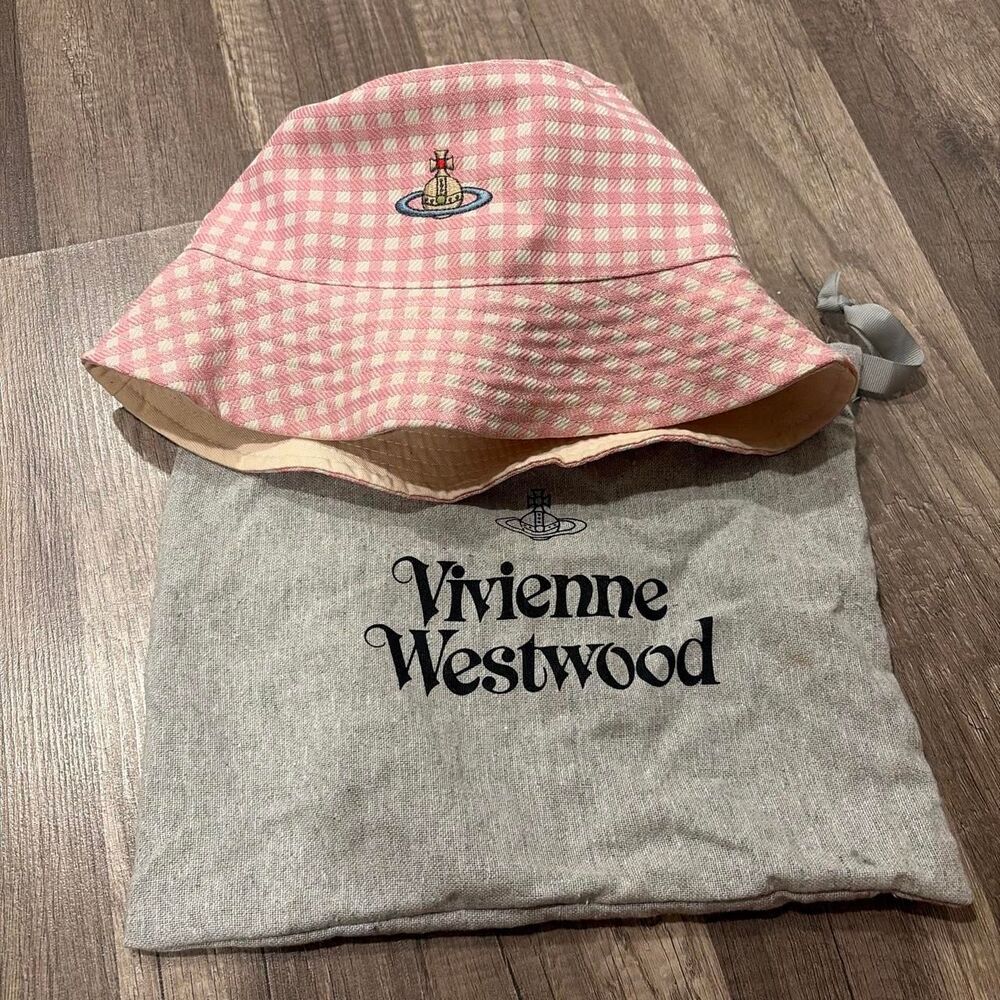 Vivienne Westwood Pink Gingham Bucket Hat